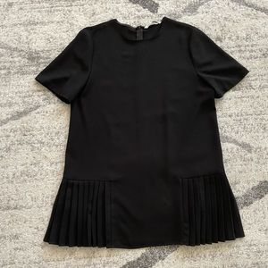 Zara Black Pleated Bottom Dress